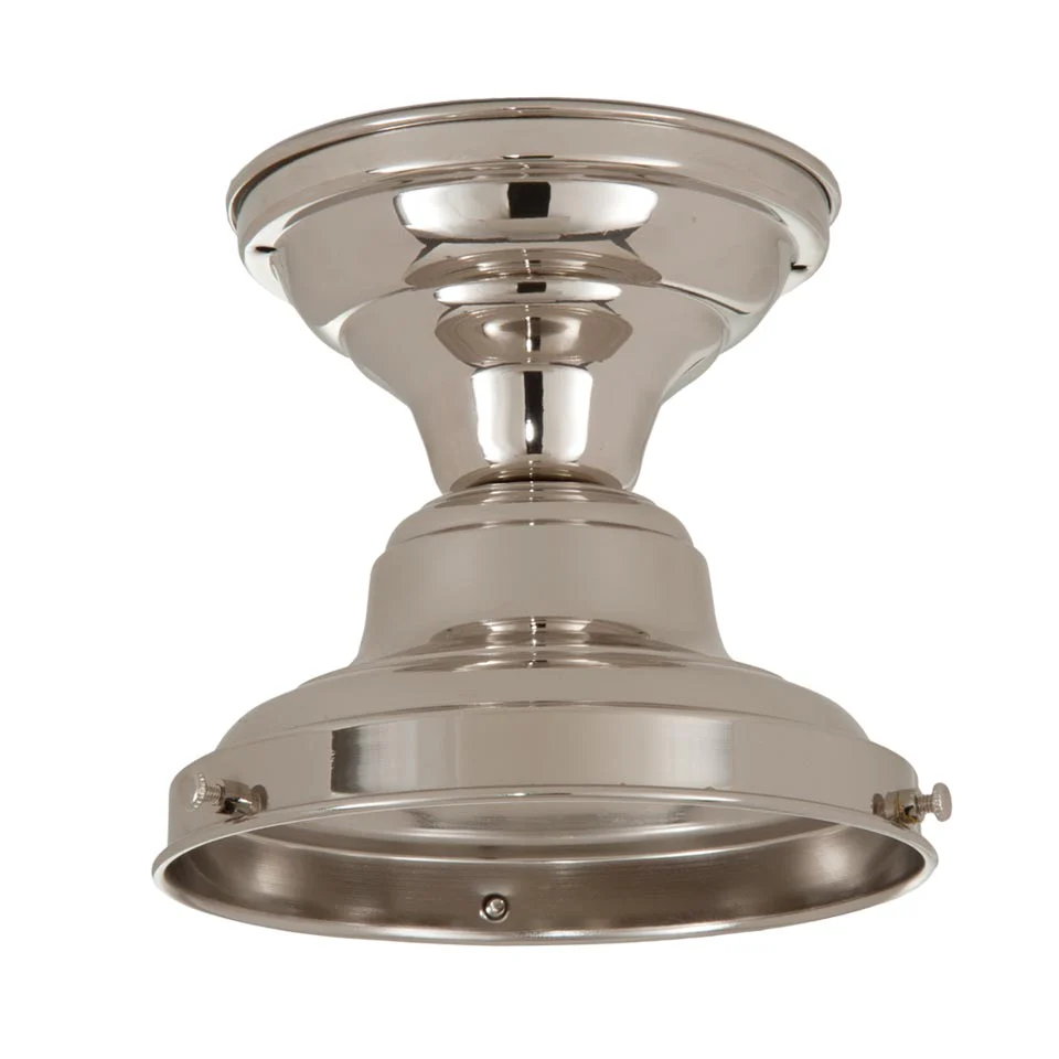 Unwired Schoolhouse Fixtures, Nickel Plated, 4" or 6" Fitter (11871N)