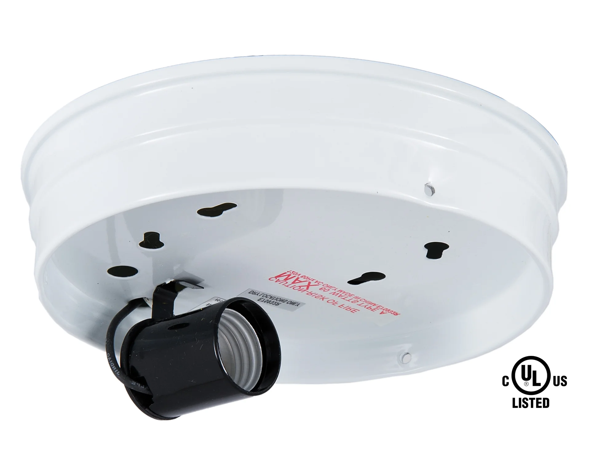 White 6 Inch Fitter Wired Flush Mount Ceiling Fixture (11880W)