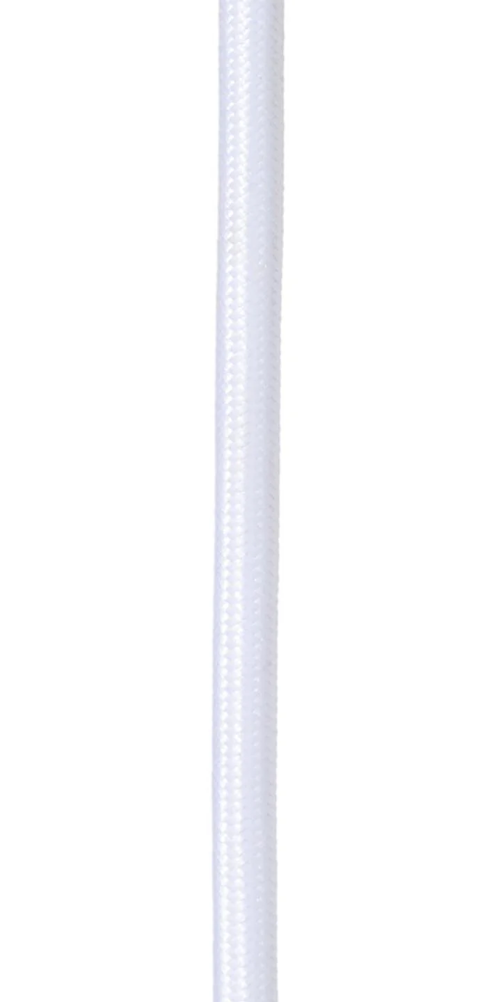 White Color Rayon Covered 18/3 SVT-B Fabric Lamp Cord, 3-Wire, Choice of Length (46593) - Image 3
