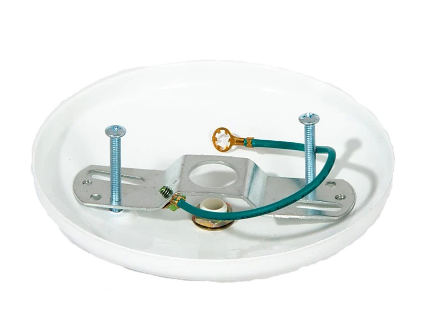 5" White Finish Steel, Modern Fixture Canopy Kit w/Cord Grip Bushing (11784W) - Image 4