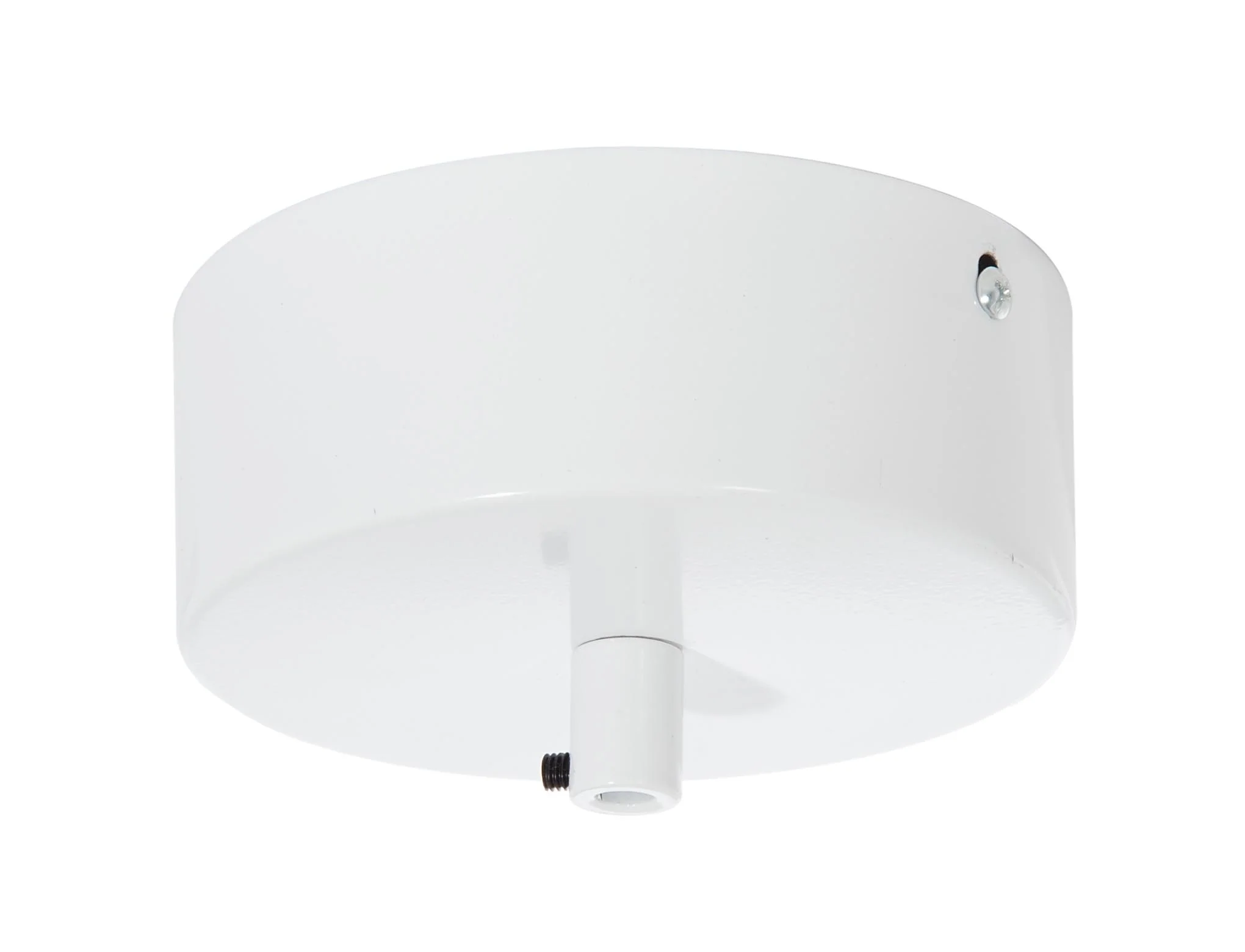 White Pendant Canopy Kit To Mount LED Driver 5-1/2" wide by 2" tall (11742W)