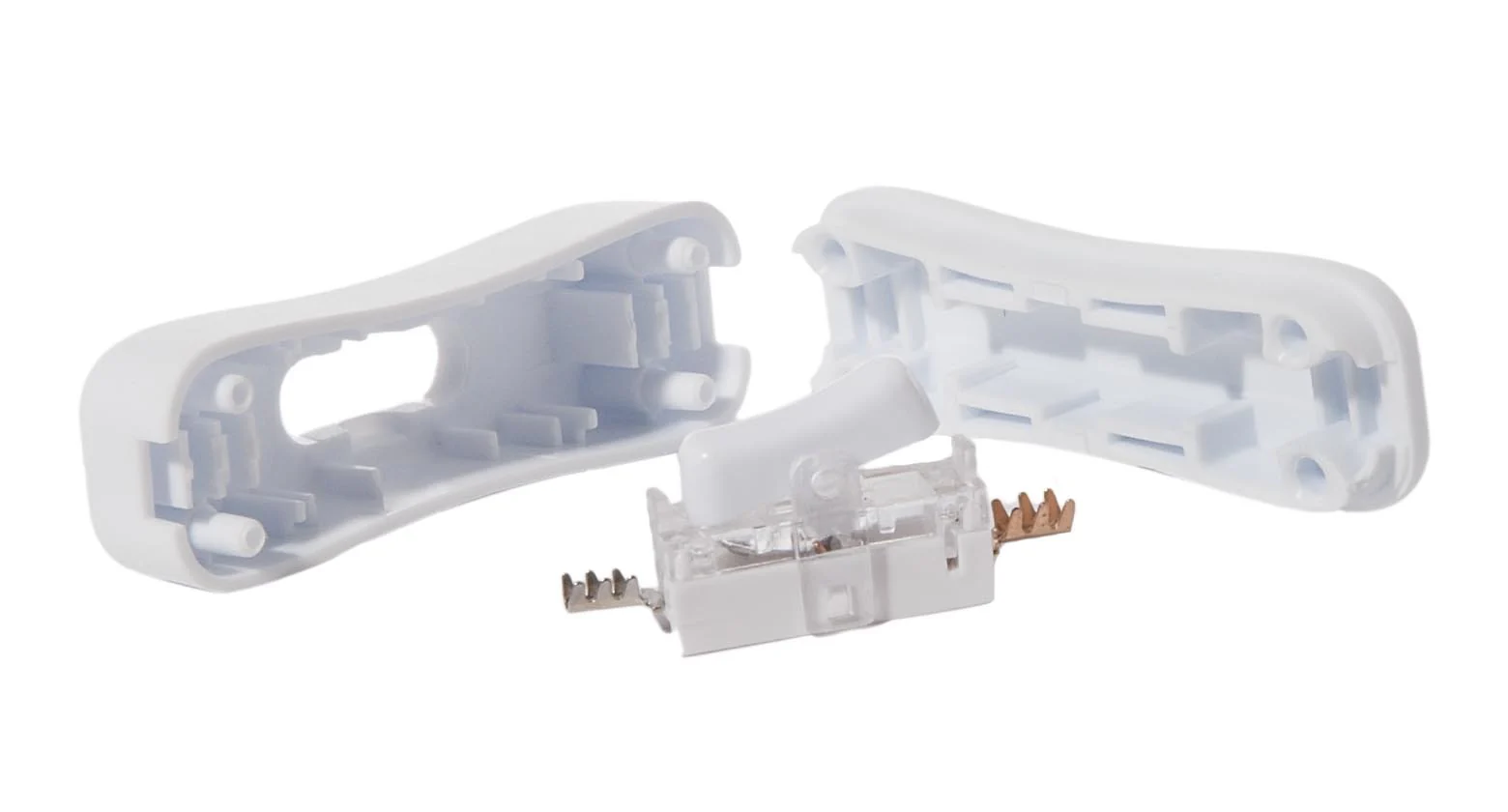 3/4" Wide White Plastic In-Line Toggle Switch For SPT 1 and 2 (48427W) - Image 3