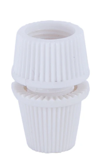 White Plastic Knurled Edge Cord Grip Bushing 1/8IP (26938)