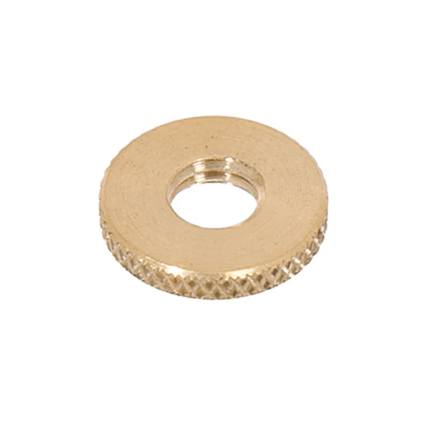 1/4-27F Unfinished Knurled Brass Nut (21154U)